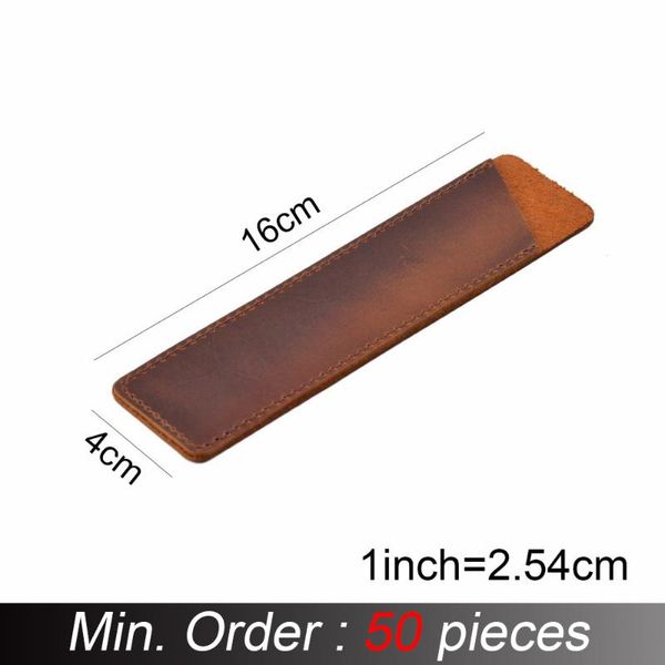pencil bags 50 pieces / lot 116x40mm simple handmade genuine leather pen bag cowhide vintage retro style accessories a-t10
pencil bags 50 pieces / lot 116x40mm simple handmade genuine leather pen bag cowhide vintage retro style accessories a-t10