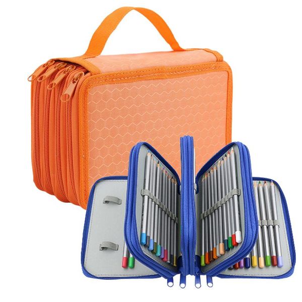 storage bags school student oxford bag fashion 72 holes 4 layers pencil case marker colored pencils pen supplies
storage bags school student oxford bag fashion 72 holes 4 layers pencil case marker colored pencils pen supplies