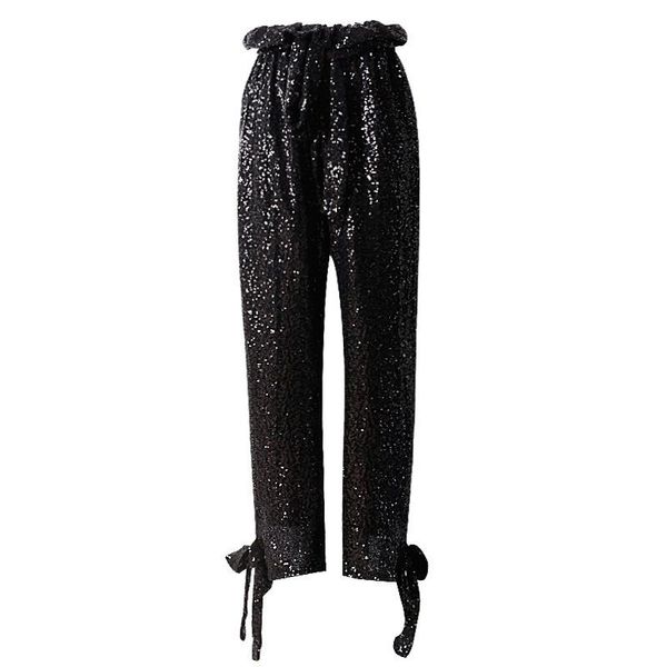 women's pants & capris shining sequined women bottom bandages trousers 2021 trendy autumn tide personality chic streetwear casual pant, Black;white
women's pants & capris shining sequined women bottom bandages trousers 2021 trendy autumn tide personality chic streetwear casual pant, Black;white
