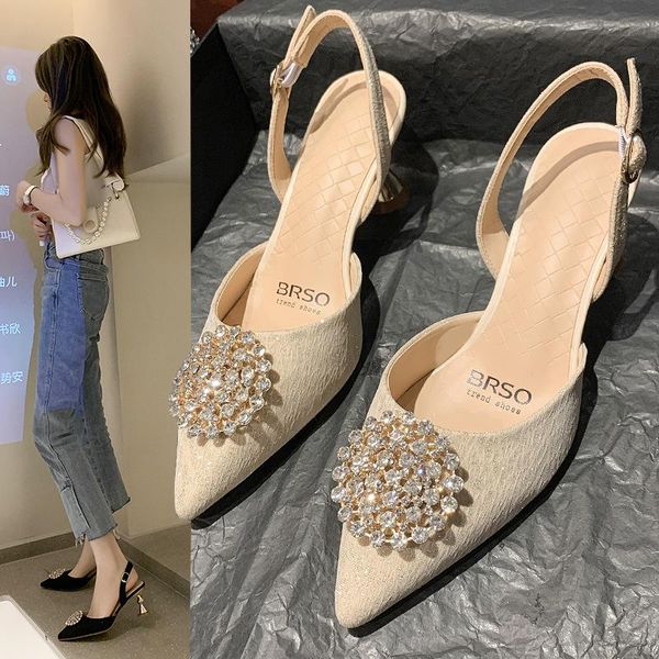 sandals summer style women's toe cap pointed rhinestone hollow single-layer shoes buckle stiletto strap, Black
sandals summer style women's toe cap pointed rhinestone hollow single-layer shoes buckle stiletto strap, Black