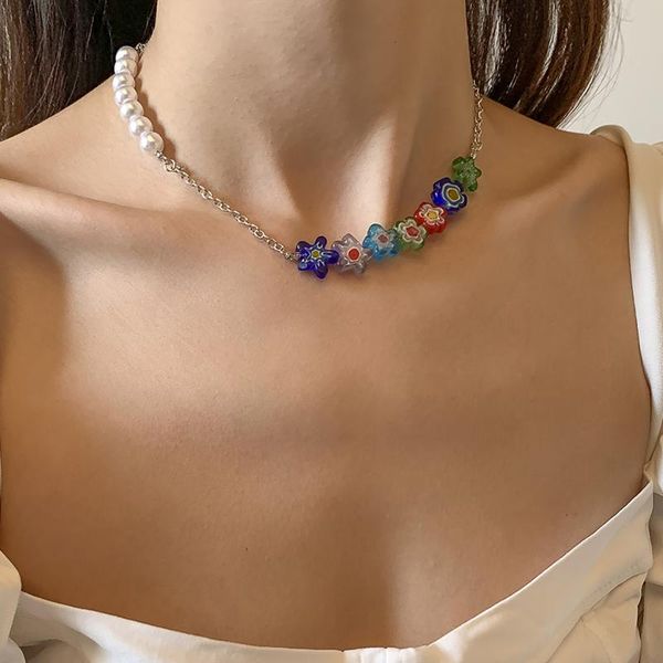 chokers shixin vintage asymmetric chain with flowers pearls necklace for women boho choker necklaces chains on neck fashion jewelry 2021, Golden;silver
chokers shixin vintage asymmetric chain with flowers pearls necklace for women boho choker necklaces chains on neck fashion jewelry 2021, Golden;silver