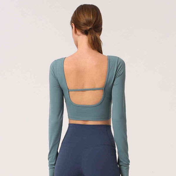 Women's T-shirt 2021 autumn net red long sleeve yoga cloth T-shirt women's beautiful back exposed navel fitns cloth long sleeve T-, White
Women's T-shirt 2021 autumn net red long sleeve yoga cloth T-shirt women's beautiful back exposed navel fitns cloth long sleeve T-, White