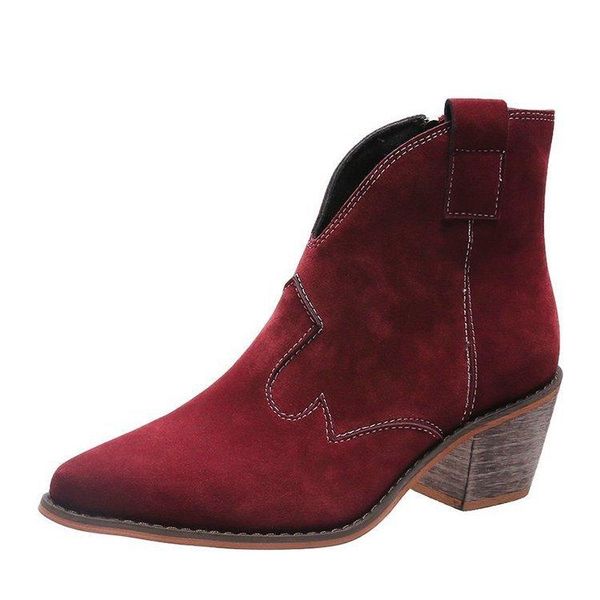 boots solid color pointed toe thick heel shoe fall plus size suede short fashionable comfortable european american women's, Black
boots solid color pointed toe thick heel shoe fall plus size suede short fashionable comfortable european american women's, Black