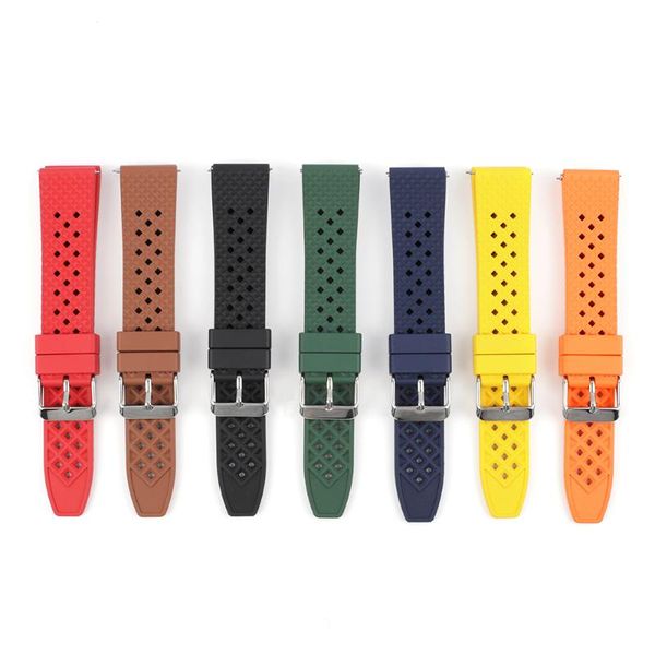 watch bands quality porous breathable fluoro rubber strap 18mm 20mm 22mm watchband dustproof wristband quick release band, Black;brown
watch bands quality porous breathable fluoro rubber strap 18mm 20mm 22mm watchband dustproof wristband quick release band, Black;brown