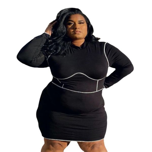 plus size dresses women clothing mini crew neck long sleeve black dress high waist skinny large african clothes
plus size dresses women clothing mini crew neck long sleeve black dress high waist skinny large african clothes