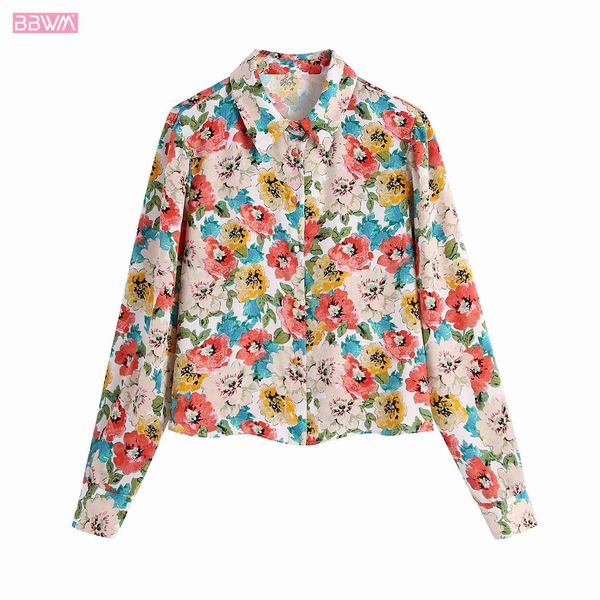 spring lapel flower print long-sleeved t-shirt women vintage loose casual sweet floral chic female 210507, White
spring lapel flower print long-sleeved t-shirt women vintage loose casual sweet floral chic female 210507, White