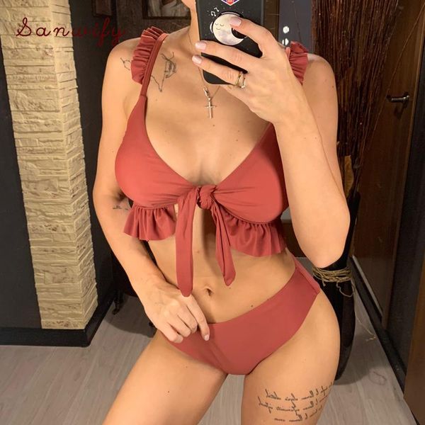 women's swimwear ruffle bikini women solid swimsuit 2021 push up plus size bathing suit beach wear swimming xl, White;black
women's swimwear ruffle bikini women solid swimsuit 2021 push up plus size bathing suit beach wear swimming xl, White;black