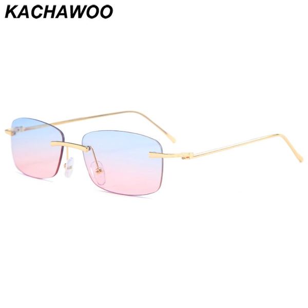 sunglasses kachawoo vintage rectangle rimless women blue pink metal retro sun glasses for men outdoor trendy shades european, White;black
sunglasses kachawoo vintage rectangle rimless women blue pink metal retro sun glasses for men outdoor trendy shades european, White;black