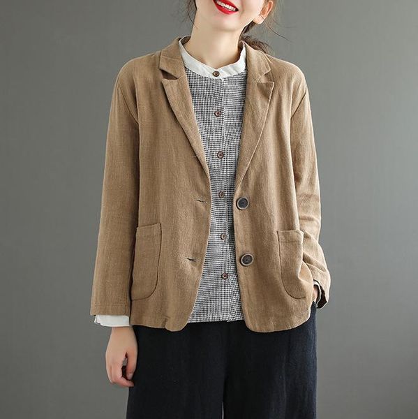 women's jackets autumn women retro all-match ladies 2021 casual cardigan long-sleeved button pocket coat, Black;brown
women's jackets autumn women retro all-match ladies 2021 casual cardigan long-sleeved button pocket coat, Black;brown