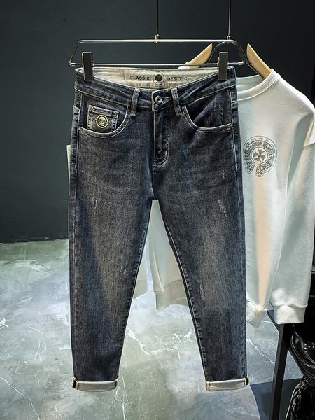 men's pants autumn 2021 trousers light luxury embroidery vintage blue jeans korean fashion harlan brand wear0410, Black
men's pants autumn 2021 trousers light luxury embroidery vintage blue jeans korean fashion harlan brand wear0410, Black
