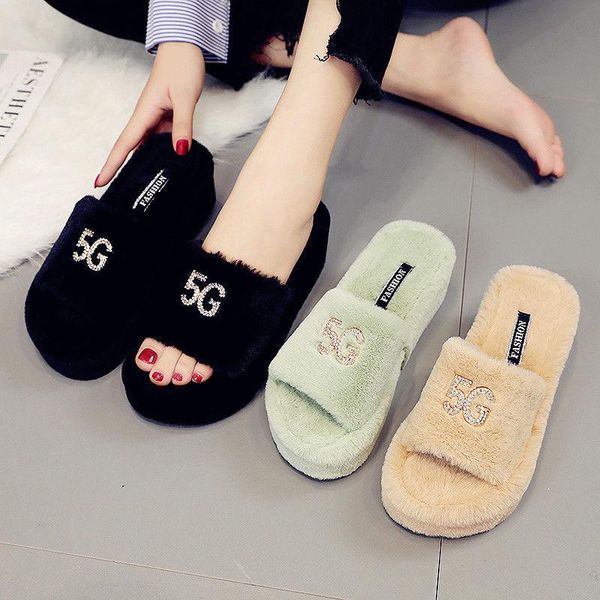increased hairy slippers women autumn winter style sponge cake thick-soled fashion outer wear non-slip ladies hair, Black
increased hairy slippers women autumn winter style sponge cake thick-soled fashion outer wear non-slip ladies hair, Black