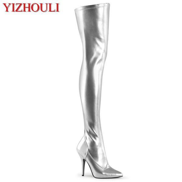 boots pointy pu super long with 12cm heels, suitable for women's fashion party thigh-high, Black
boots pointy pu super long with 12cm heels, suitable for women's fashion party thigh-high, Black