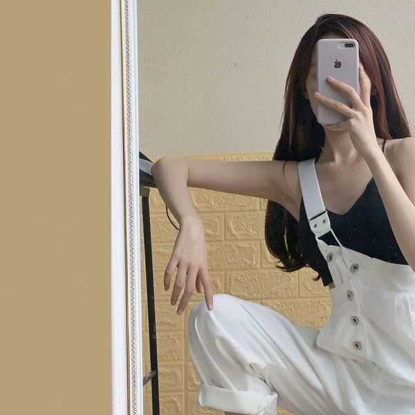 one shoulder overalls spring womens jean and summer black white pants loose thin high waisted wide leg, Blue
one shoulder overalls spring womens jean and summer black white pants loose thin high waisted wide leg, Blue