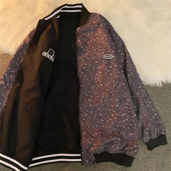 women's jackets double-sided jacket women clothes spring coat summer 2021 korean style fashion loose baseball uniform zip up sweatshir, Black;brown
women's jackets double-sided jacket women clothes spring coat summer 2021 korean style fashion loose baseball uniform zip up sweatshir, Black;brown