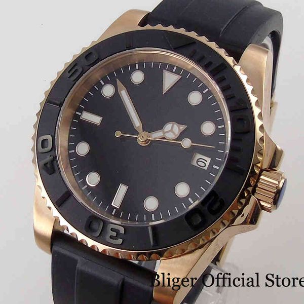 40mm rose gold sterile bliger self winding men clock nh35a no magnifying glass rubber strap black ym born insert blue lighting, Slivery;brown
40mm rose gold sterile bliger self winding men clock nh35a no magnifying glass rubber strap black ym born insert blue lighting, Slivery;brown