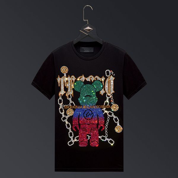 2021 ice silk men's short-sleeved men's t-shirts diamond bear wild summer half-sleeved mercerized cotton bottoming shirt loose com, White;black
2021 ice silk men's short-sleeved men's t-shirts diamond bear wild summer half-sleeved mercerized cotton bottoming shirt loose com, White;black