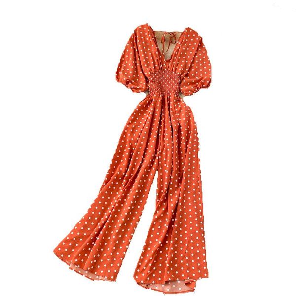 autumn polka dot romper women elegant v-neck puff short sleeve high waist jumpsuit female loose wide leg playsuits fashion women's jump, Black;white
autumn polka dot romper women elegant v-neck puff short sleeve high waist jumpsuit female loose wide leg playsuits fashion women's jump, Black;white
