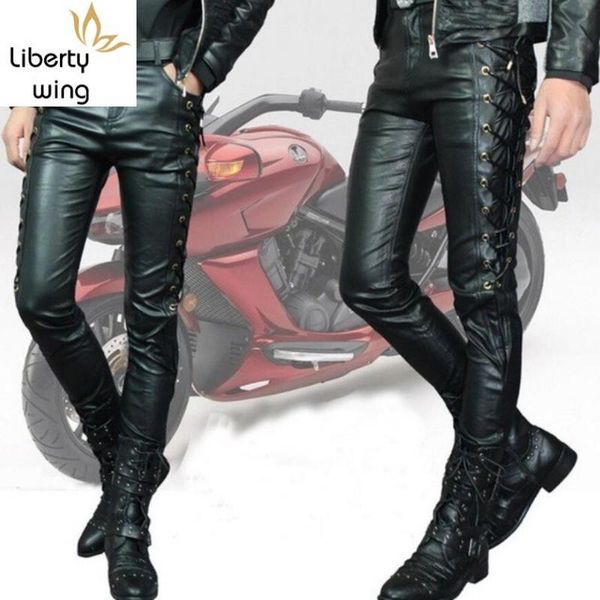 men's pants punk style lace up pu leather men autumn street casual zipper trousers fashion black motorcycle biker plus size 5xl
men's pants punk style lace up pu leather men autumn street casual zipper trousers fashion black motorcycle biker plus size 5xl