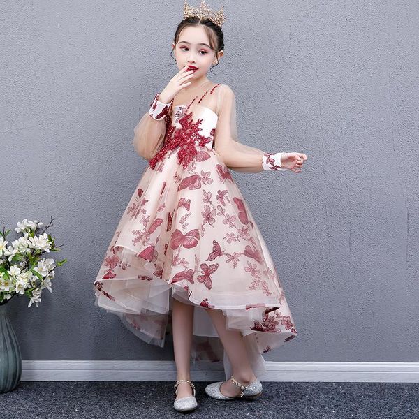 girl's dresses flower girl illusion o-neck sequined princess knee-length tulle lace full beading embroidery pleat kids party gown h244, Red;yellow
girl's dresses flower girl illusion o-neck sequined princess knee-length tulle lace full beading embroidery pleat kids party gown h244, Red;yellow