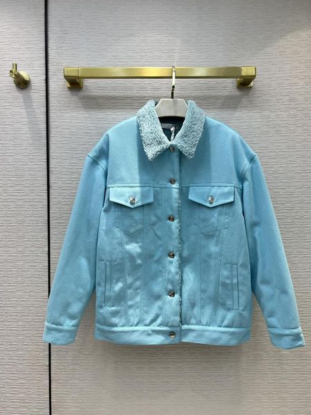 women's jackets 2022 color thickened warm denim jacket, Black;brown
women's jackets 2022 color thickened warm denim jacket, Black;brown