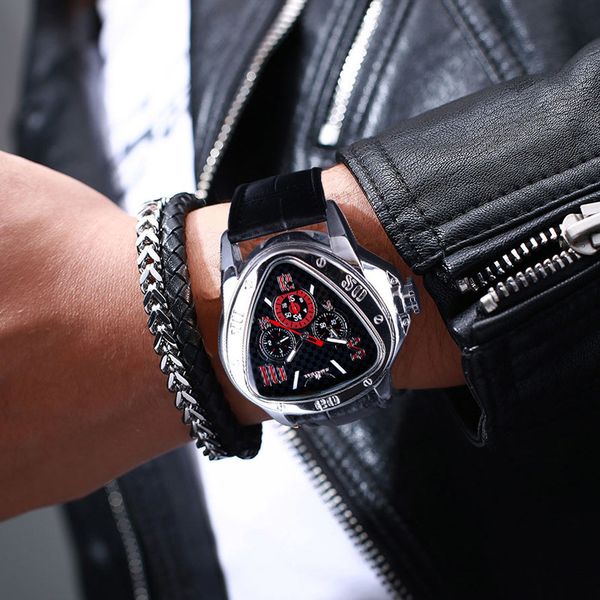 designer watch brand table luxury es men's mechanical big dial domineering triangle shield domestic, Slivery;brown
designer watch brand table luxury es men's mechanical big dial domineering triangle shield domestic, Slivery;brown