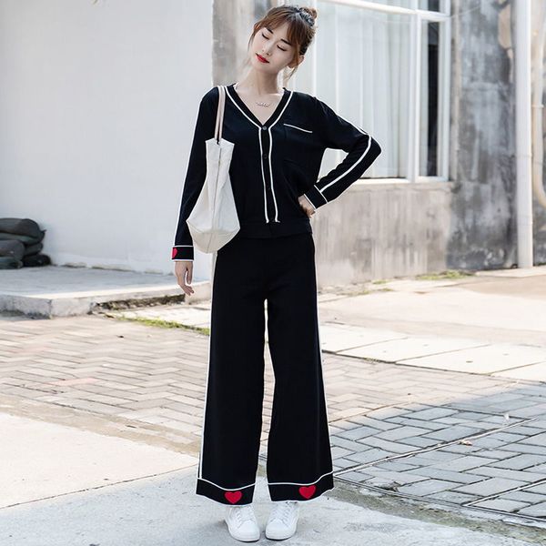 pant women's t-shirt two parts of mace joint coat autumn single-breasted fine black elegant leg wide pants tuesdays fqdn, White
pant women's t-shirt two parts of mace joint coat autumn single-breasted fine black elegant leg wide pants tuesdays fqdn, White