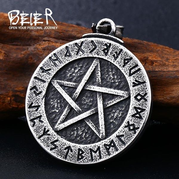 pendant necklaces beier 316l stainless norse viking necklace large rune pentacle pentagram jewelry wiccan pagan, Silver
pendant necklaces beier 316l stainless norse viking necklace large rune pentacle pentagram jewelry wiccan pagan, Silver