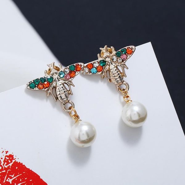 stud temperament luxurious pearl female earrings fashion design sense insect korean women jewelry earring drop, Golden;silver
stud temperament luxurious pearl female earrings fashion design sense insect korean women jewelry earring drop, Golden;silver