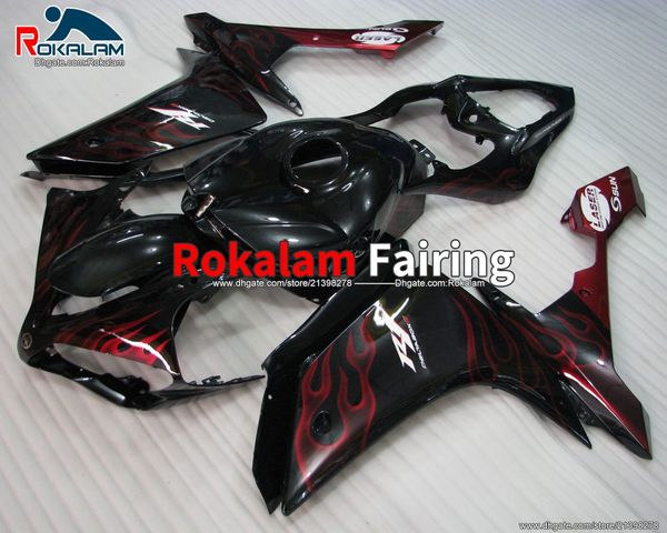 body covers for yamaha yzf-r1 yzf r1 07 08 fairings yzf1000 r1 2007-2008 red flame black bodyworks (injection molding)
body covers for yamaha yzf-r1 yzf r1 07 08 fairings yzf1000 r1 2007-2008 red flame black bodyworks (injection molding)