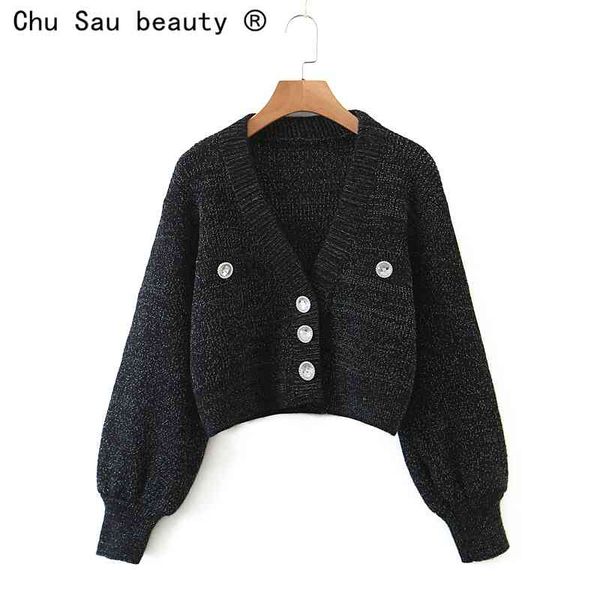 autumn winter korean casual vintage big diamond button puff sleeve short knitted cardigan sweater jacket crop for woman 210508, White
autumn winter korean casual vintage big diamond button puff sleeve short knitted cardigan sweater jacket crop for woman 210508, White