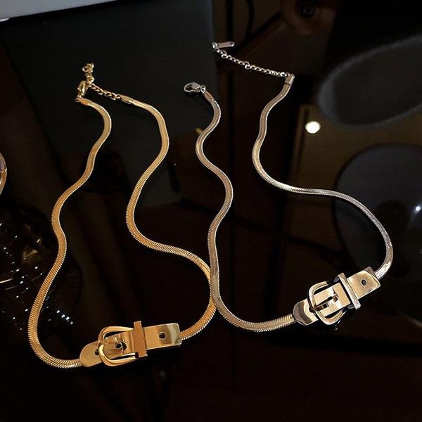 chokers classic watch buckle shape titanium steel choker necklace for woman korean fashion jewelry gothic girl's clavicle chain, Golden;silver
chokers classic watch buckle shape titanium steel choker necklace for woman korean fashion jewelry gothic girl's clavicle chain, Golden;silver