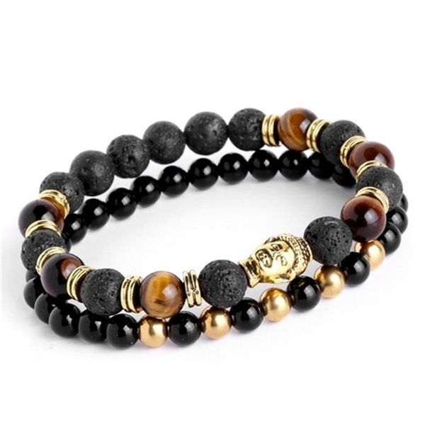 2pcs/set mens bracelets lava buddha bracelet for men natural stone beads gift religion yoga gift-a, Golden;silver
2pcs/set mens bracelets lava buddha bracelet for men natural stone beads gift religion yoga gift-a, Golden;silver