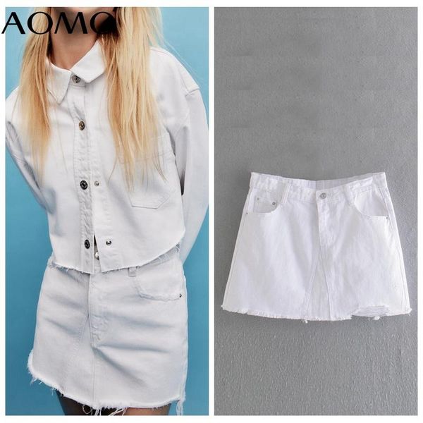 skirts aomo 2021 women white tassel denim faldas mujer zipper french style female mini skirt je102a, Black
skirts aomo 2021 women white tassel denim faldas mujer zipper french style female mini skirt je102a, Black