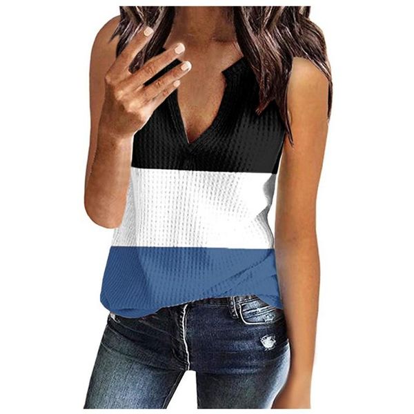 women's tanks & camis summer vest women tank v neck knit casual sleeveless loose fashion patchwork 2021 haut femme, White
women's tanks & camis summer vest women tank v neck knit casual sleeveless loose fashion patchwork 2021 haut femme, White