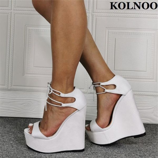 sandals kolnoo style handmade women wedges heel cross shoelace peep-toe summer evening party prom fashion xmas club shoes, Black
sandals kolnoo style handmade women wedges heel cross shoelace peep-toe summer evening party prom fashion xmas club shoes, Black