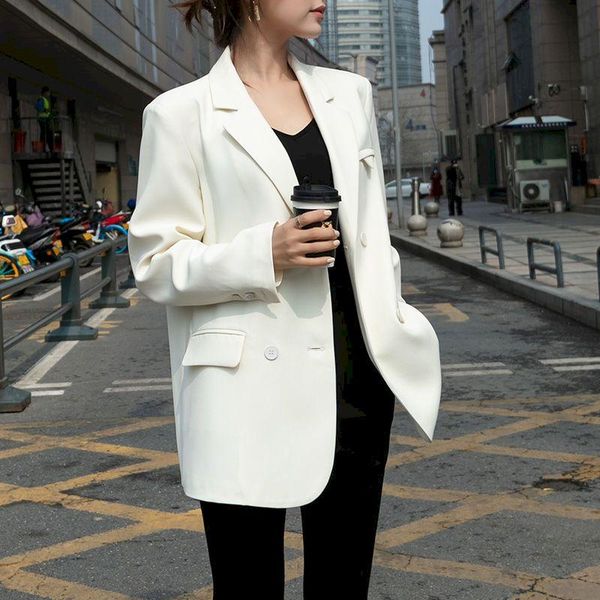 women's suits & blazers 2021spring and autumn high-end white suit jacket thin design niche casual small plus size clothing for women, White;black
women's suits & blazers 2021spring and autumn high-end white suit jacket thin design niche casual small plus size clothing for women, White;black