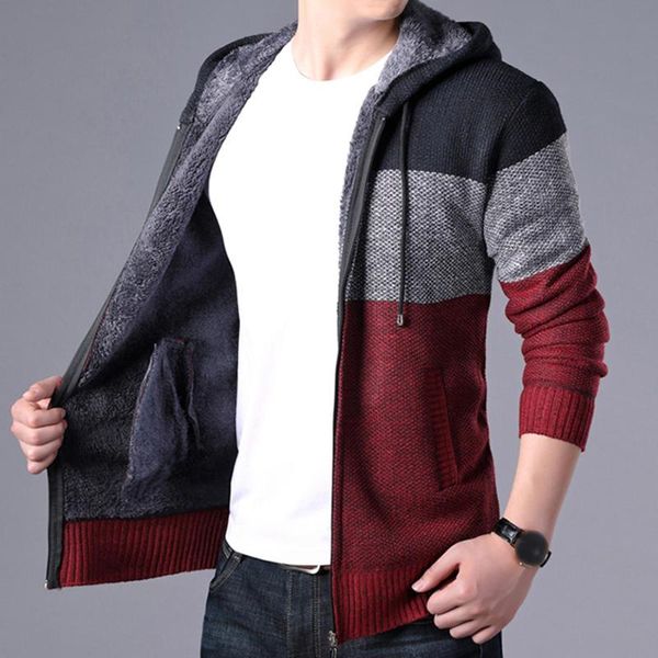 men's jackets autumn winter men long sleeve color block zipper slim jacket plush warm coat hooded cardigan outwear coats, Black;brown
men's jackets autumn winter men long sleeve color block zipper slim jacket plush warm coat hooded cardigan outwear coats, Black;brown
