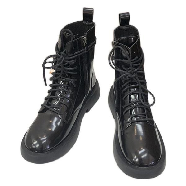 boots women british style autumn winter round head thick heel lace handsome motorcycle versatile breathable short, Black
boots women british style autumn winter round head thick heel lace handsome motorcycle versatile breathable short, Black