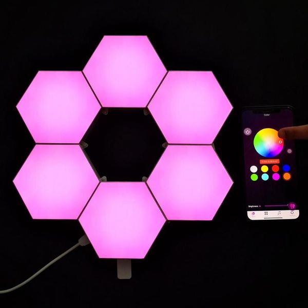 wall lamp 2021 mobile app controlled honeycomb module light led hexagonal for decoration (10-pack)
wall lamp 2021 mobile app controlled honeycomb module light led hexagonal for decoration (10-pack)