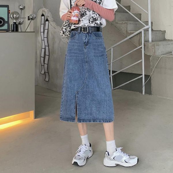 skirts summer 2021 retro high waist slim mid-length denim all-match split skirt women, Black
skirts summer 2021 retro high waist slim mid-length denim all-match split skirt women, Black
