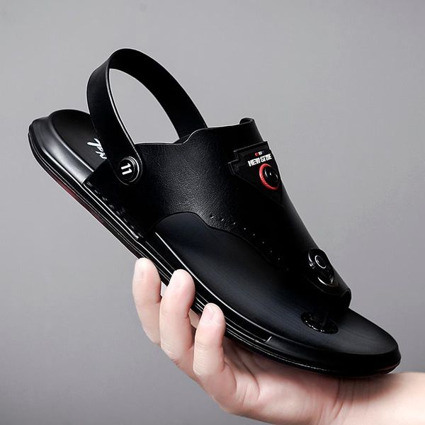 sandals mens gladiator summer fashion trend genuine leather male soft outer-wear no-slip beach shoes, Black
sandals mens gladiator summer fashion trend genuine leather male soft outer-wear no-slip beach shoes, Black