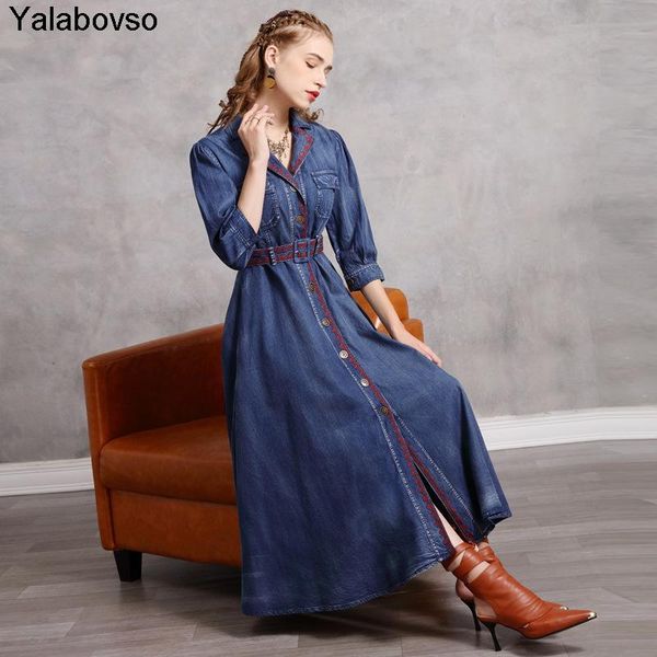 autumn mid-length belt dress suit collar slim medium-length women's dresses with sale dark blue casual, Black;gray
autumn mid-length belt dress suit collar slim medium-length women's dresses with sale dark blue casual, Black;gray