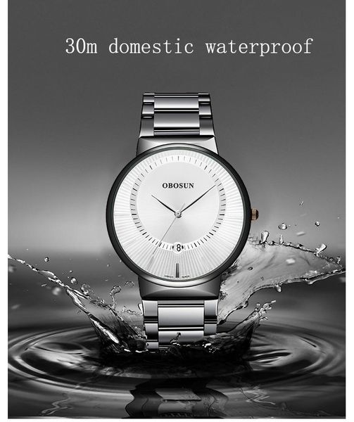 wristwatches folded simple quartz waterproof business fashion calendar steel band men's watch, Slivery;brown
wristwatches folded simple quartz waterproof business fashion calendar steel band men's watch, Slivery;brown
