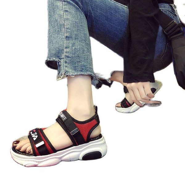 sandals platform thick bottomed women's 2021 summer style korean-style students sports beach shoes, Black
sandals platform thick bottomed women's 2021 summer style korean-style students sports beach shoes, Black