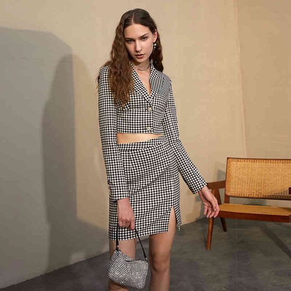 plaid elegant two piece set for women notched long sleeve short blazer high waist a line skirts female slim sets, White
plaid elegant two piece set for women notched long sleeve short blazer high waist a line skirts female slim sets, White