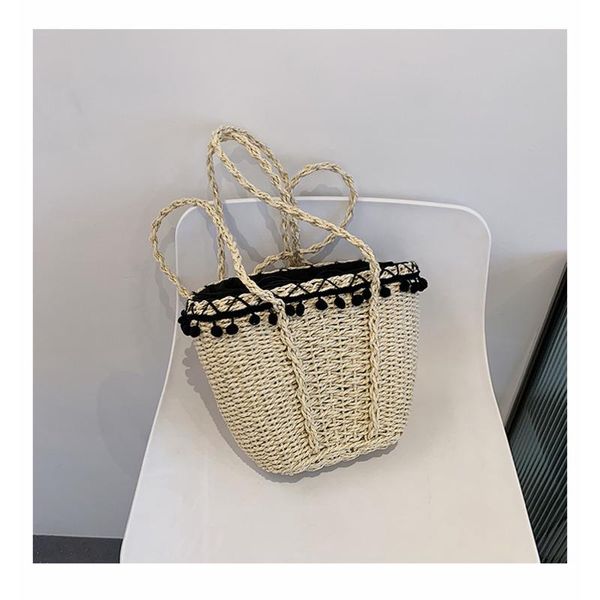 evening bags bucket shaped straw woven beach one shoulder messenger women's bag retro design bohemian cool vacation leisure handbag
evening bags bucket shaped straw woven beach one shoulder messenger women's bag retro design bohemian cool vacation leisure handbag