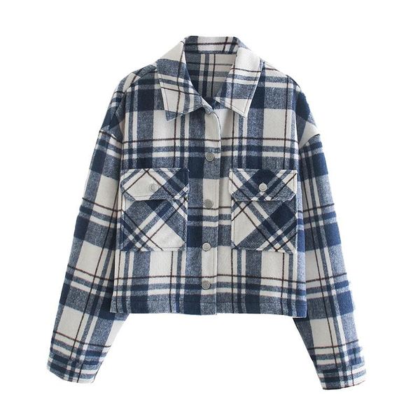 malina turn down collar short blouses women fashion plaid front pockets shirts elegant single breasted female ladies women's &, White
malina turn down collar short blouses women fashion plaid front pockets shirts elegant single breasted female ladies women's &, White