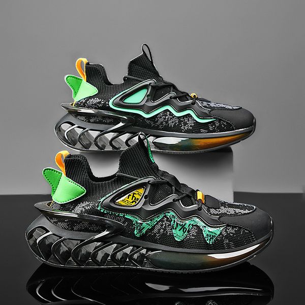 2021 summer large blade popcorn flying woven casual dad sports sho men's, Black 
2021 summer large blade popcorn flying woven casual dad sports sho men's, Black