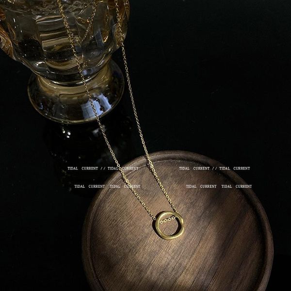 pendant necklaces korean gold plated titanium steel metal circle necklace female fashion temperament clavicle chain for women, Silver
pendant necklaces korean gold plated titanium steel metal circle necklace female fashion temperament clavicle chain for women, Silver