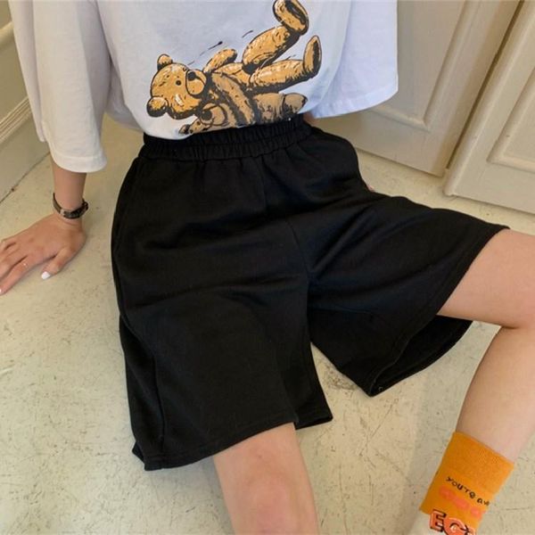 women's shorts harajuku solid color simple women loose sport summer elastic waist casual beach party korean lovely girls short ins, White;black
women's shorts harajuku solid color simple women loose sport summer elastic waist casual beach party korean lovely girls short ins, White;black